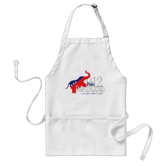 Stem republikein...of je eet niet! - Apron Standaard Schort (Voorkant)