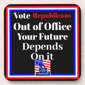 Stem Republikeinen uit Kantoor Beverage Coaster Bier Onderzetter (Voorkant)