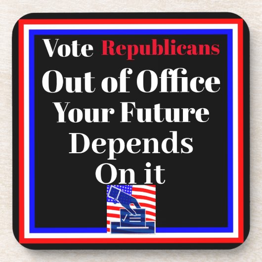 Stem Republikeinen uit Kantoor Beverage Coaster Bier Onderzetter (Voorkant)