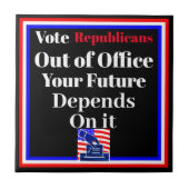 Stem Republikeinen uit Kantoor Keramische Tegel Tegeltje (Voorkant)