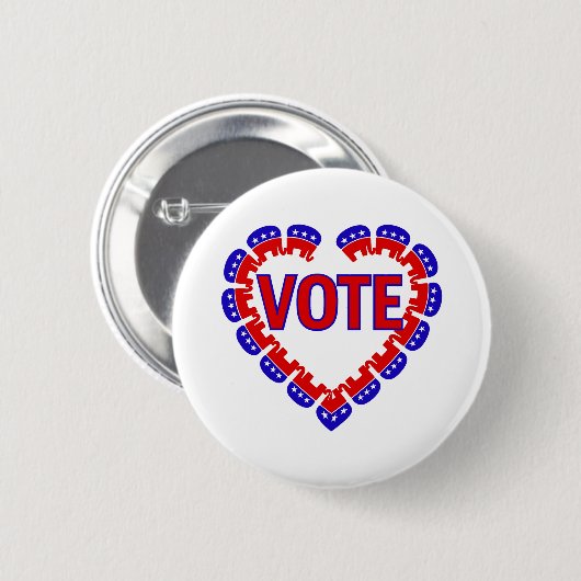 stem republikeinse olifant ronde button 5,7 cm (Voorkant /achterkant)