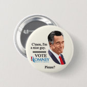 Stem Romney alsjeblieft? Ronde Button 5,7 Cm (Voorkant /achterkant)
