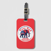 Stem rood 2026 bagagelabel (Voorkant (verticaal))