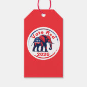 Stem rood 2026 cadeaulabel (Voorkant)