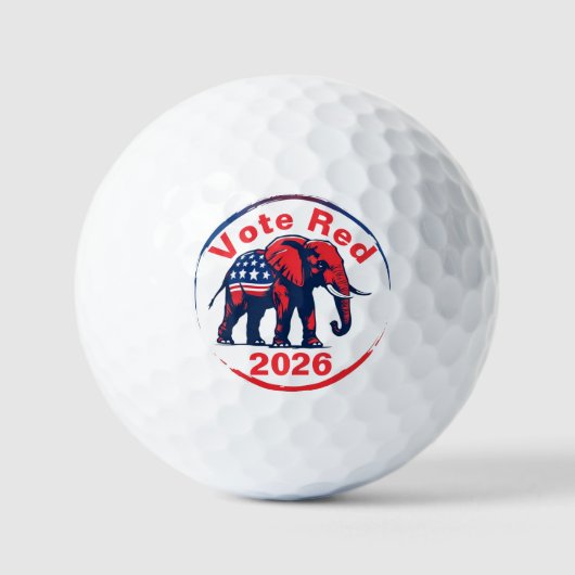Stem Rood 2026 Golfballen (Voorkant)