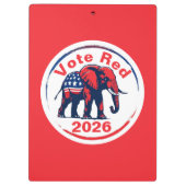 Stem Rood 2026 Klembord (Achterkant)