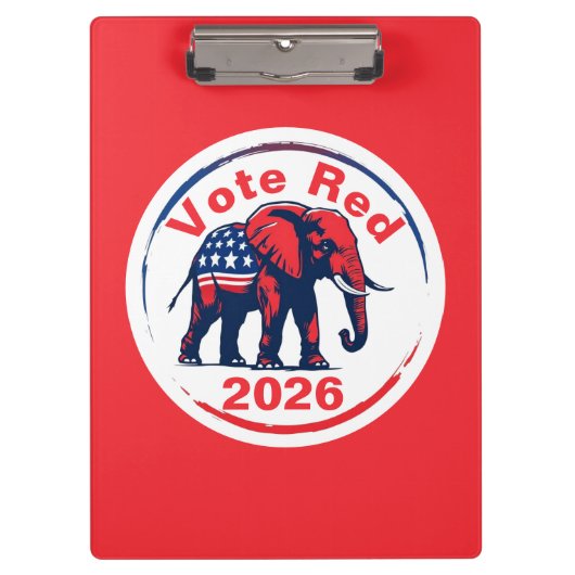 Stem Rood 2026 Klembord (Voorkant)