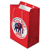 Stem rood 2026 medium cadeauzakje (Achterkant Gekanteld)