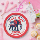 Stem Rood 2026 Papieren Bordje (Feest)
