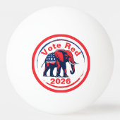 Stem rood 2026 pingpongbal (Voorkant)