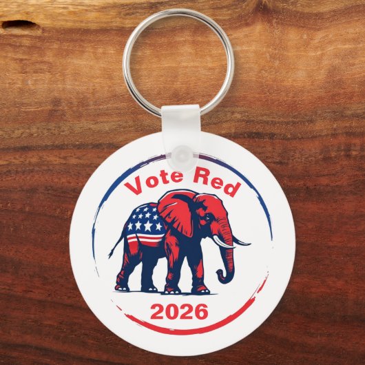 Stem rood 2026 sleutelhanger (Voorkant)