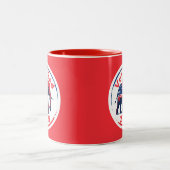 Stem rood 2026 tweekleurige koffiemok (Center)