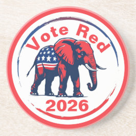 Stem rood 2026 zandsteen onderzetter