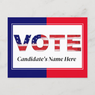 Stem Rood/Blauw Briefkaart