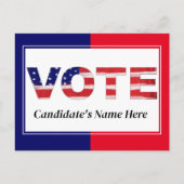 Stem Rood/Blauw Briefkaart (Voorkant)