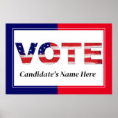 Stem Rood/Blauw Poster (Voorkant)