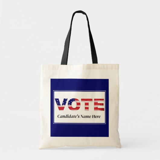 Stem Rood/Blauw Tote Bag (Voorkant)
