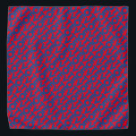 Stem rood en blauw typografie patroon modern bandana<br><div class="desc">Stem rood en blauw typografie patroon patriottische moderne politieke verkiezing bandana / hond bandana. Blauw tekstpatroon op rode bewerkbare kleurenachtergrond.</div>