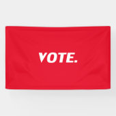 Stem rood en wit moderne typografie verkiezing spandoek (Horizontaal)