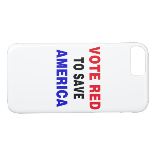 Stem rood om Amerika te redden Case-Mate iPhone Case (Achterkant (Horizontaal))