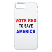 Stem rood om Amerika te redden Case-Mate iPhone Case (Achterkant)