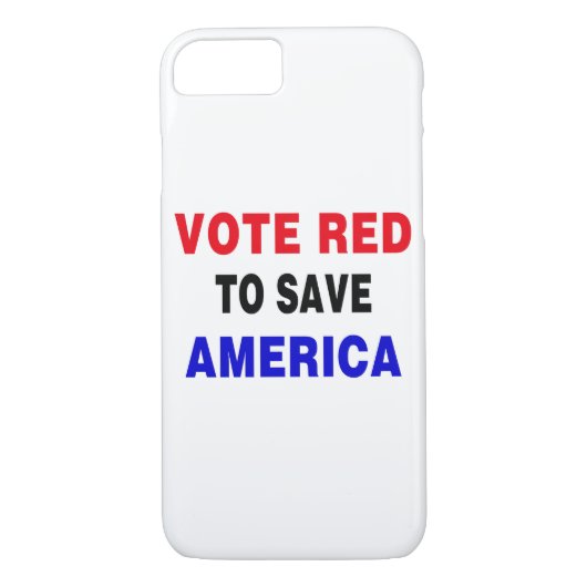 Stem rood om Amerika te redden Case-Mate iPhone Case (Achterkant)