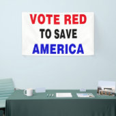 Stem rood om Amerika te redden Spandoek (Beurs)