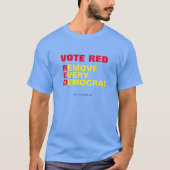 Stem rood verwijdert elke democratische T-shirt (Voorkant)