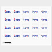 Stem rood wit blauw vierkante sticker (Vel)