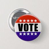 Stem Rood Wit en Blauw Patriottische Button (Voorkant /achterkant)