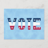 STEM Rood Wit en Blauw (Sterren) Briefkaart (Voorkant)