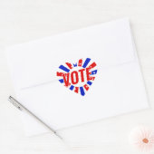 STEM rood wit en blauw sterren stralen Verkiezing  Hart Sticker (Envelop)