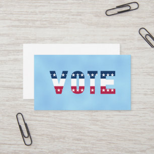 STEM Rood Wit en Blauw (Sterren) Visitekaartje