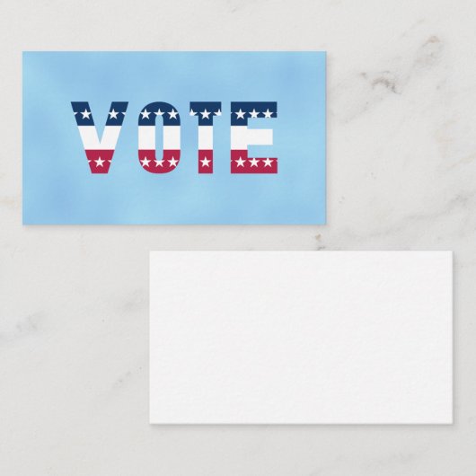 STEM Rood Wit en Blauw (Sterren) Visitekaartje (Voorkant / Achterkant)