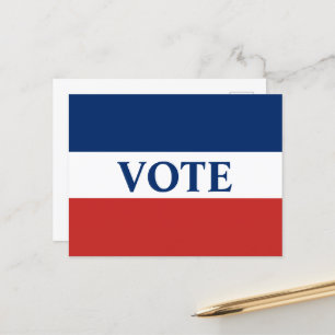 STEM Rood Wit en Blauw Strepen Briefkaart