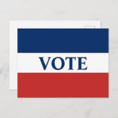 STEM Rood Wit en Blauw Strepen Briefkaart (Voorkant / Achterkant)