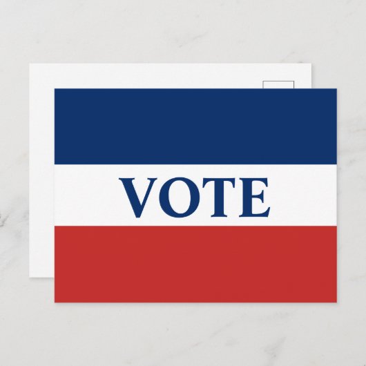 STEM Rood Wit en Blauw Strepen Briefkaart (Voorkant / Achterkant)