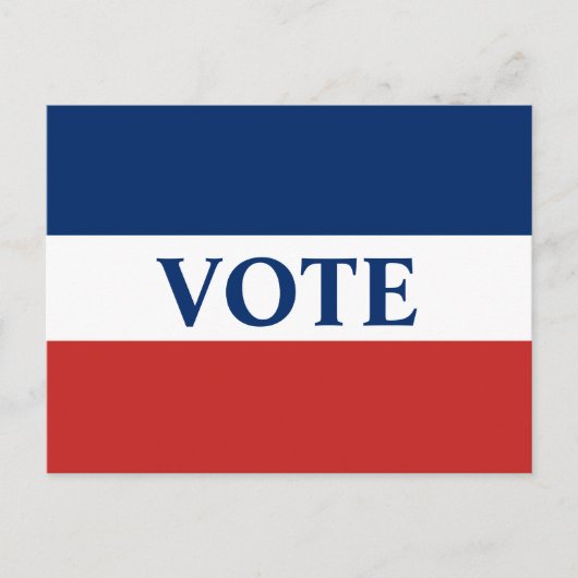 STEM Rood Wit en Blauw Strepen Briefkaart (Voorkant)