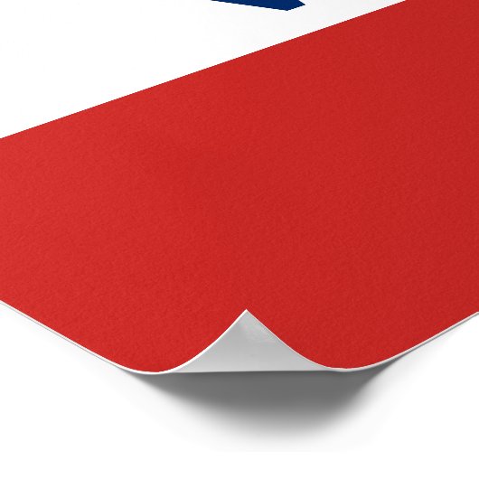 STEM Rood Wit en Blauw Strepen Poster (Hoek)