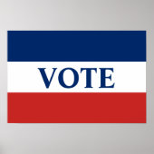 STEM Rood Wit en Blauw Strepen Poster (Voorkant)