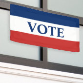 STEM Rood Wit en Blauw Strepen Spandoek (Buitenkant Gebouw)