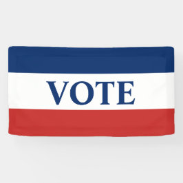 STEM Rood Wit en Blauw Strepen Spandoek