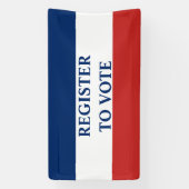 STEM Rood Wit en Blauw Strepen Spandoek (Verticaal)