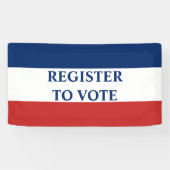 STEM Rood Wit en Blauw Strepen Spandoek (Horizontaal)