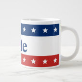 Stem Rood Wit en Blauw Strepen Sterren Grote Koffiekop (Rechts)