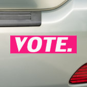 " stem " roze magenta fuchsia white car bumpersticker (Op auto)