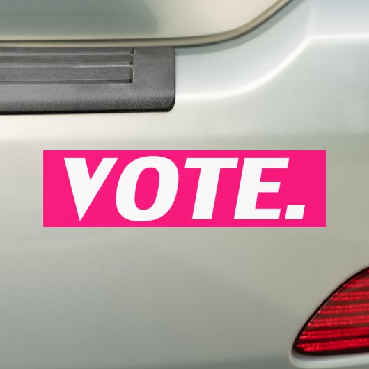 " stem " roze magenta fuchsia white car bumpersticker (Op auto)