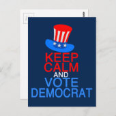 Stem rustig stemmen democratische grappige politie briefkaart (Voorkant / Achterkant)