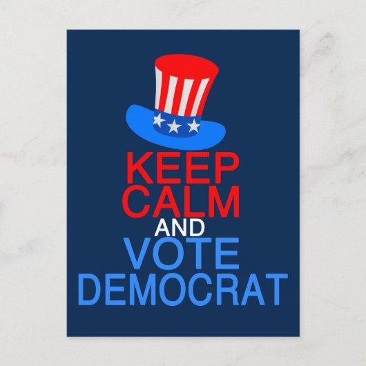Stem rustig stemmen democratische grappige politie briefkaart (Voorkant)