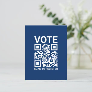 Stem Scan QR-code om aangepaste tekst marine te re Briefkaart